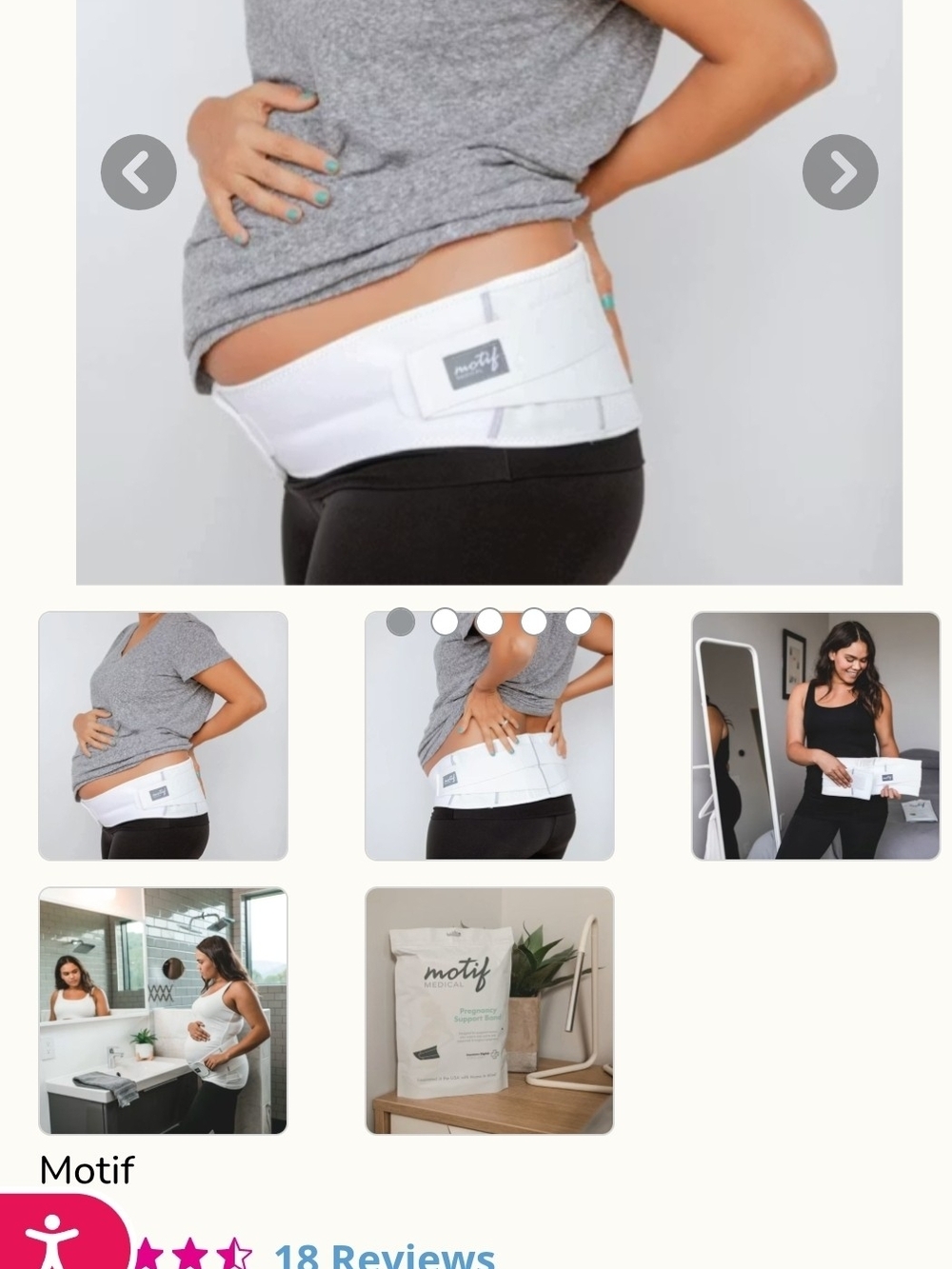 White Pregnancy Support Belt - Maternity Back & Hip Relief